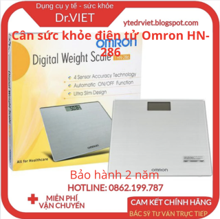 Cân sức khỏe điện tử Omron HN-286 Cân sức khỏe dễ sử dụng thumbnail