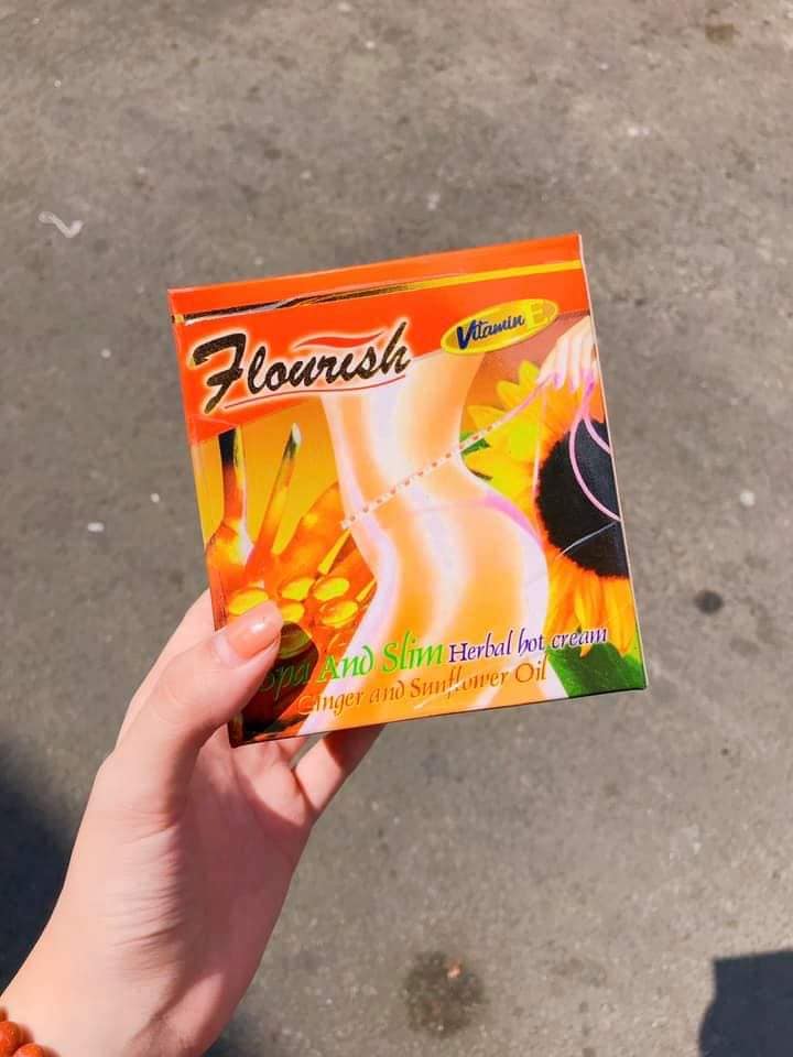 [phá tan mỡ] Kem tan mỡ bụng gừng ớt Flourish Thái Lan