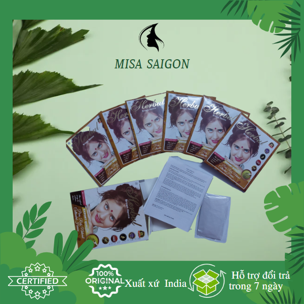 [HCM]Nhuộm tóc thảo dược Herbul Henna Ấn độ màu nâu