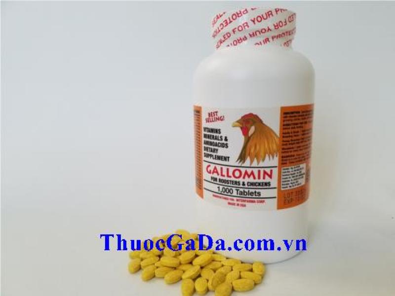 GALLOMIN- LẺ 50 VIÊN-dưỡng chất số 1 của INTERTFAMAR Mỹ DÀNH CHO GÀ ĐÁ.