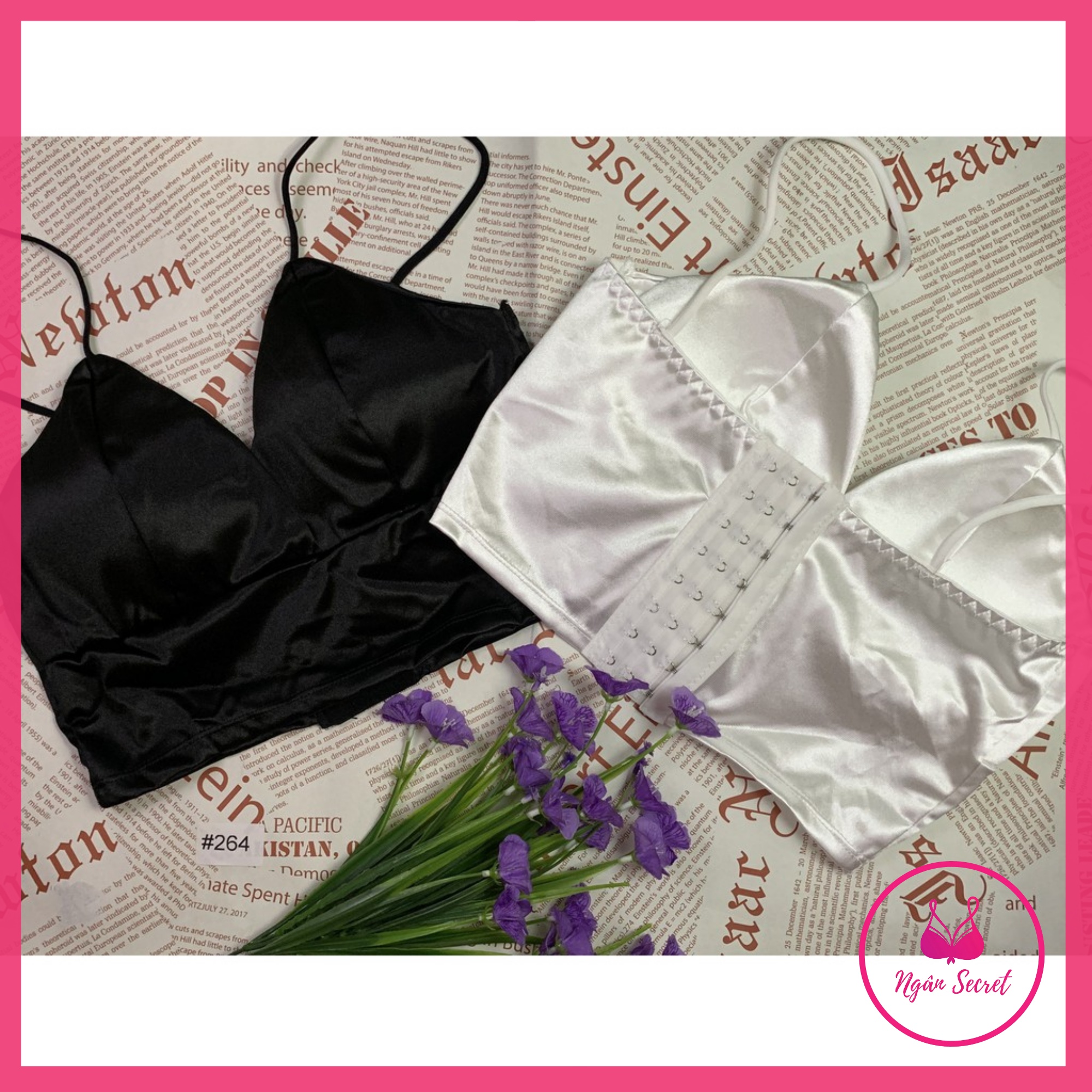 [HCM]ÁO BRA LỤA PHI BÓNG 8 NẤC CÀI SEXY 264