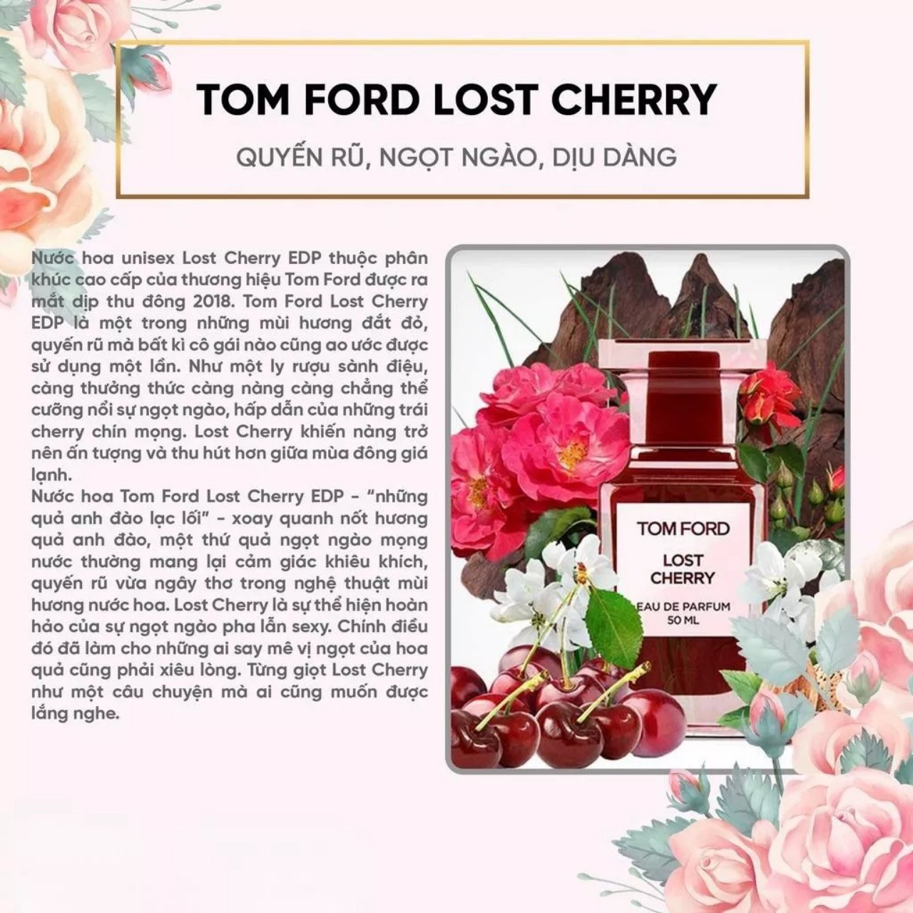 [Chính Hãng] Nước Hoa Nữ Dùng Thử Tom Ford Lost Cherry Eau de Parfum Chiết 10ml