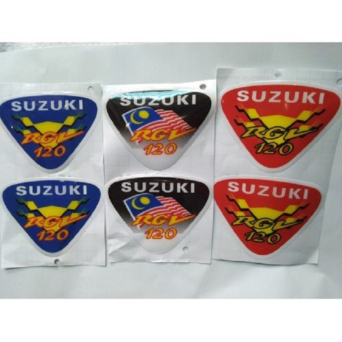 1 tem Logo nổi Suzuki RCV 120 - Vindecal BD