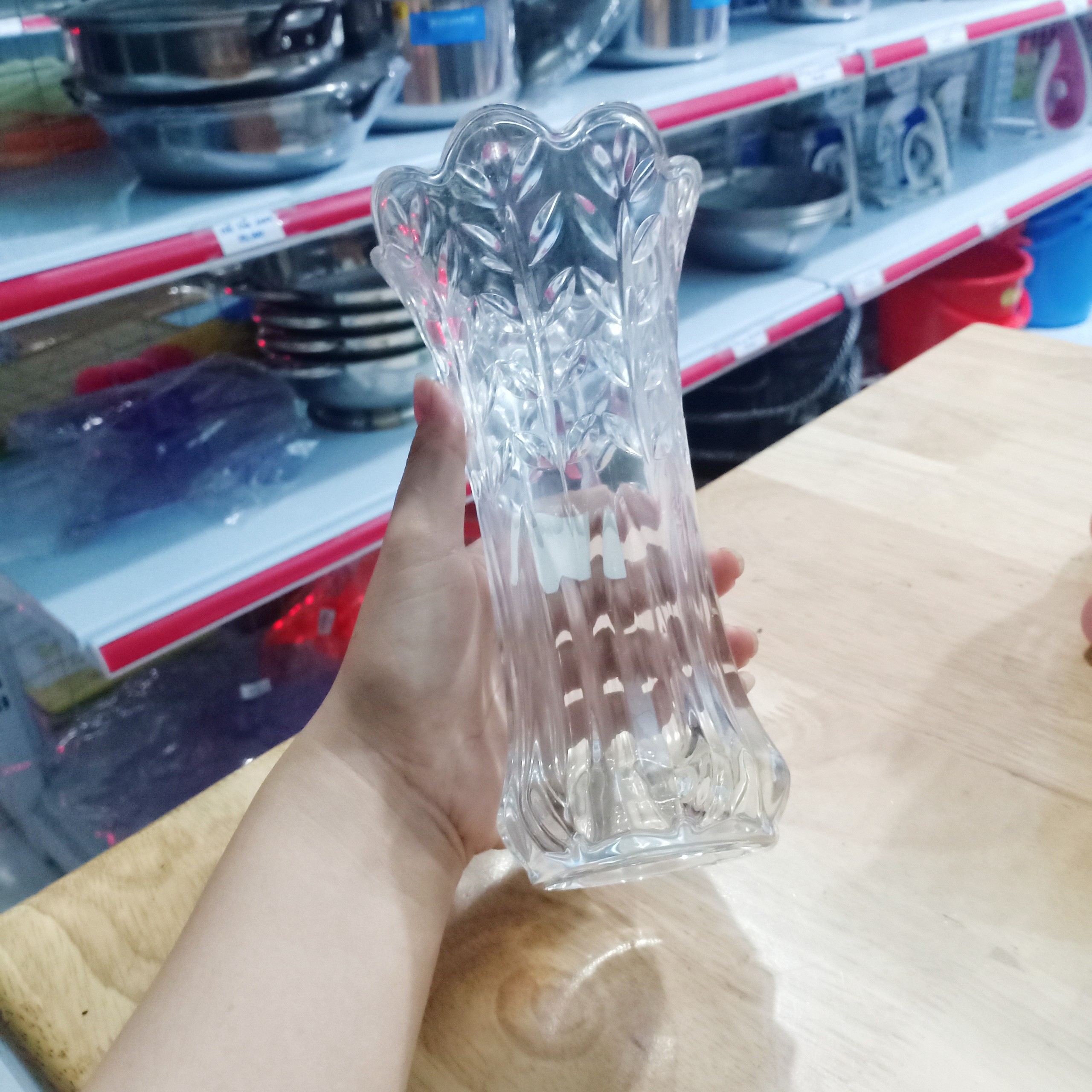 Bình cắm hoa thủy tinh cao cấp 20cm