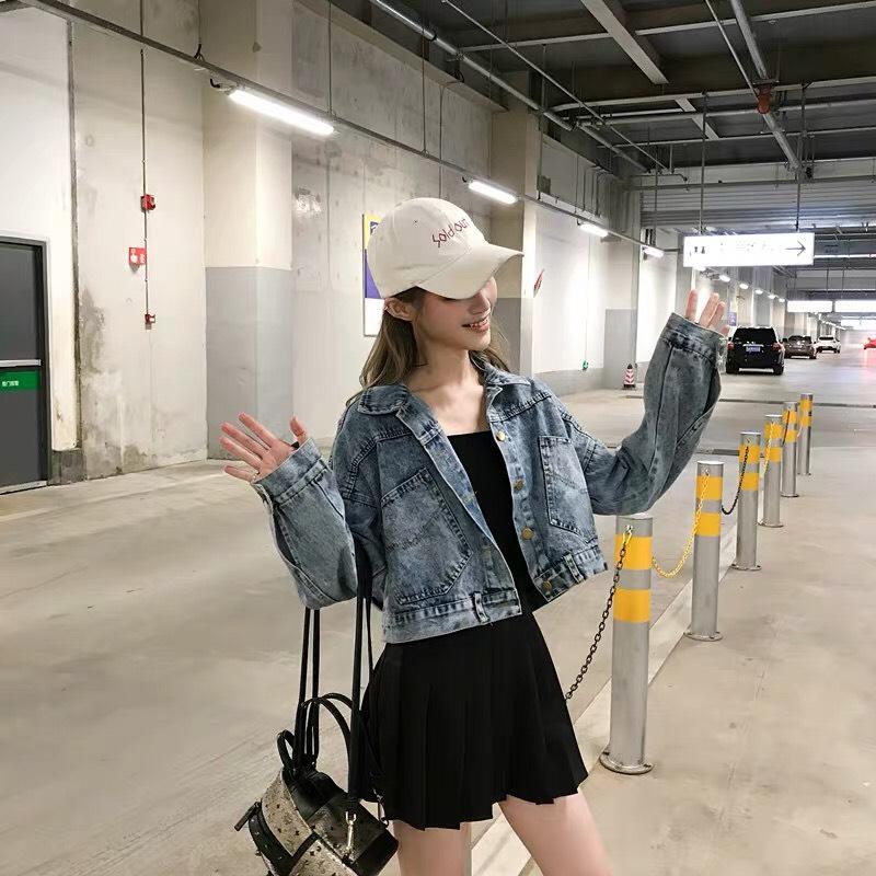 Áo Khoác Jeans Nữ lững 4 Túi Cao Cấp m3104