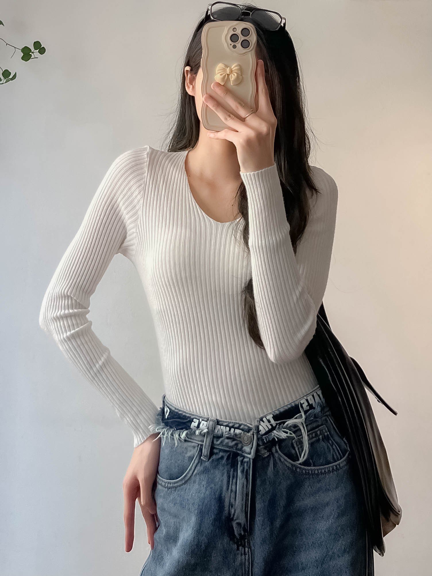 Áo len tăm cổ tim hàng quảng châu - 247StoreFashion- Aolencotim857_P6K12