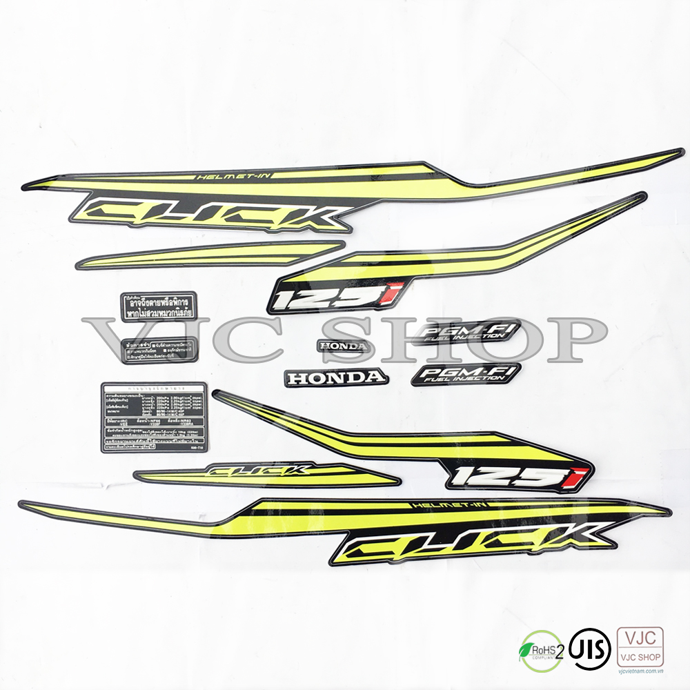 Bộ tem xe Click Thái 2016 các màu lựa chọn cho decal xe