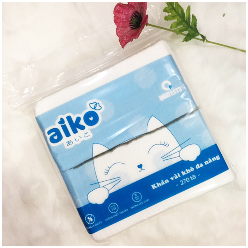 [HCM]Khăn vải khô đa năng AIKO 270 tờ/túi