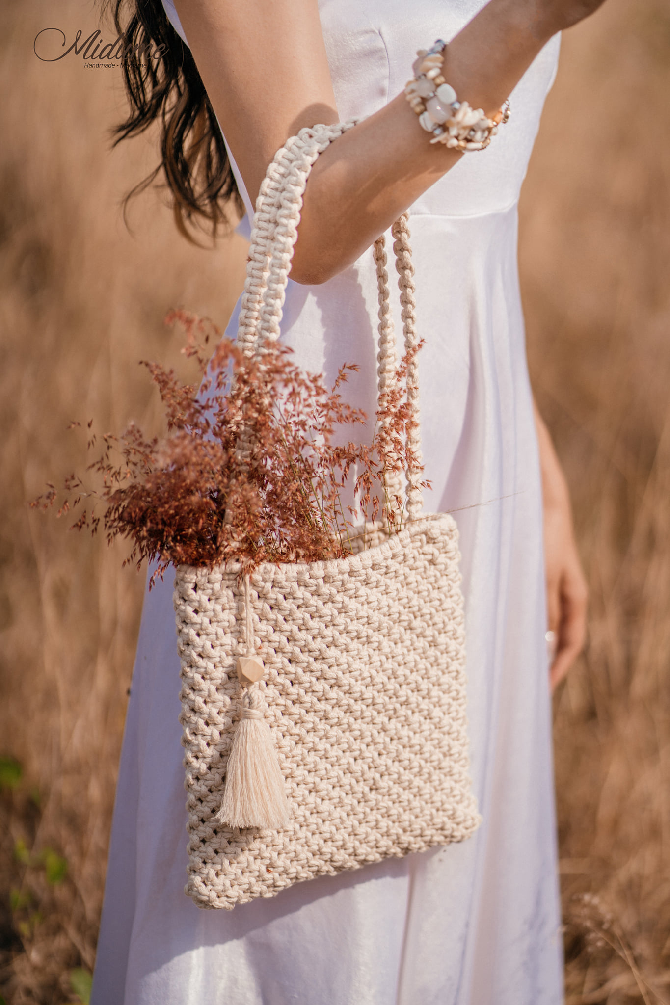 Túi xách đeo vai Macrame phong cách boho chic & vintage
