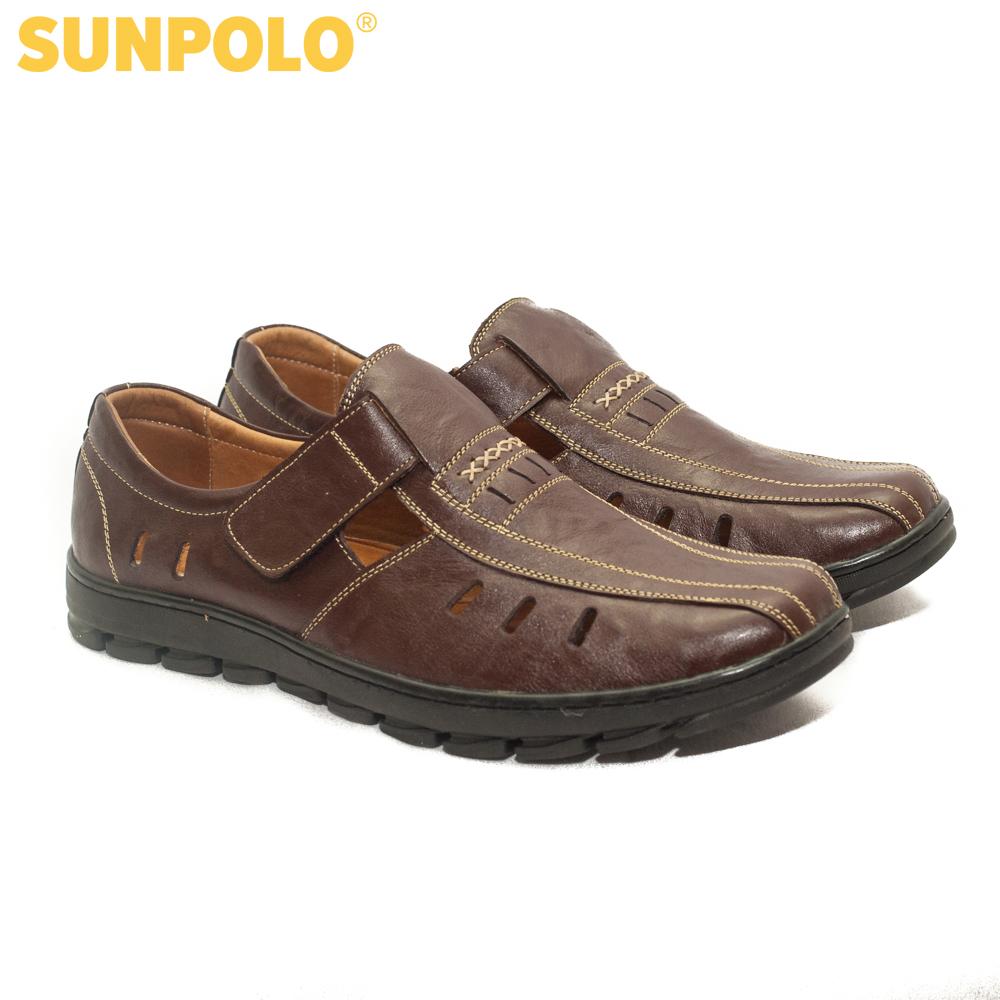 Giày Rọ Nam Da Bò SUNPOLO STA679 (Đen, Nâu)