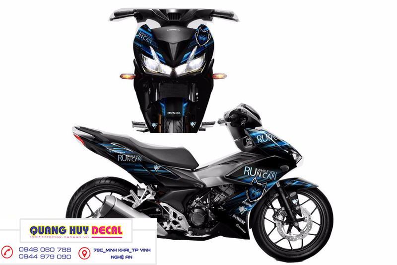 Tem trùm winner x đen xanh chó sói - Độ dán team trùm decal xe máy winner x đen xanh chó sói - Team trùm decal xe máy winner x rẻ đẹp và chất