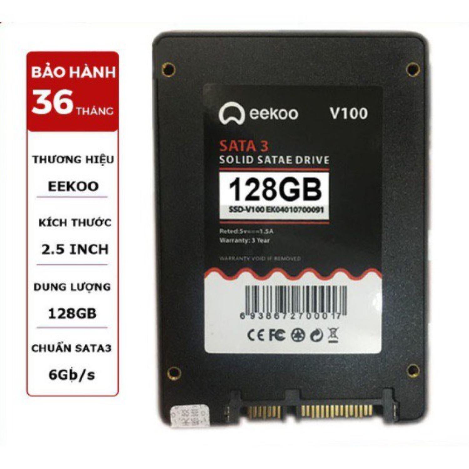 [Hỏa Tốc HCM] Ổ Cứng SSD 128GB EEKOO N600 - Chính Hãng 100%
