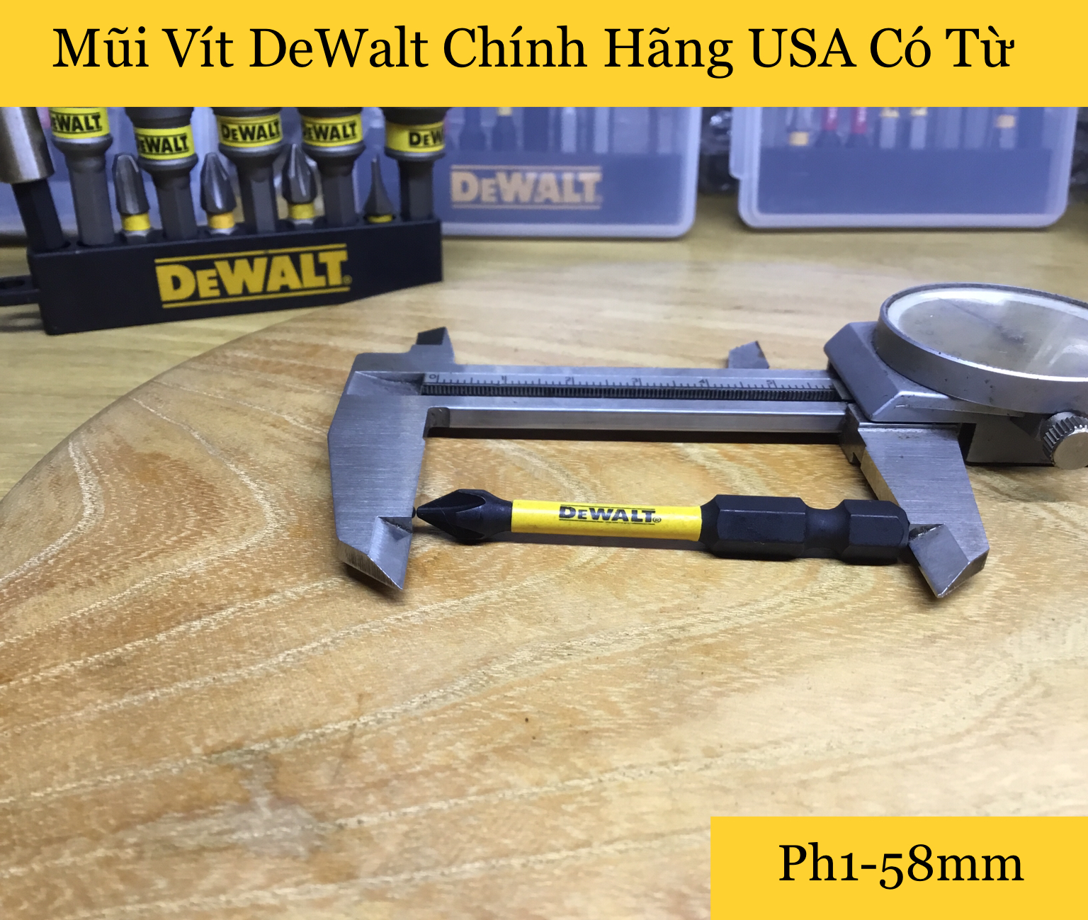 Mũi vít dewalt chính hãng ph1-58mm có từ