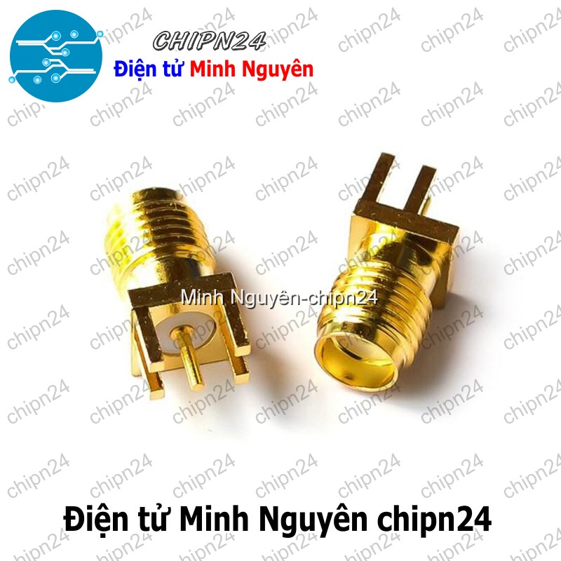 [2 cái] (F344.4) Đế Anten SMA-KE-13.5 Cái Thẳng hàn PCB - HH005888