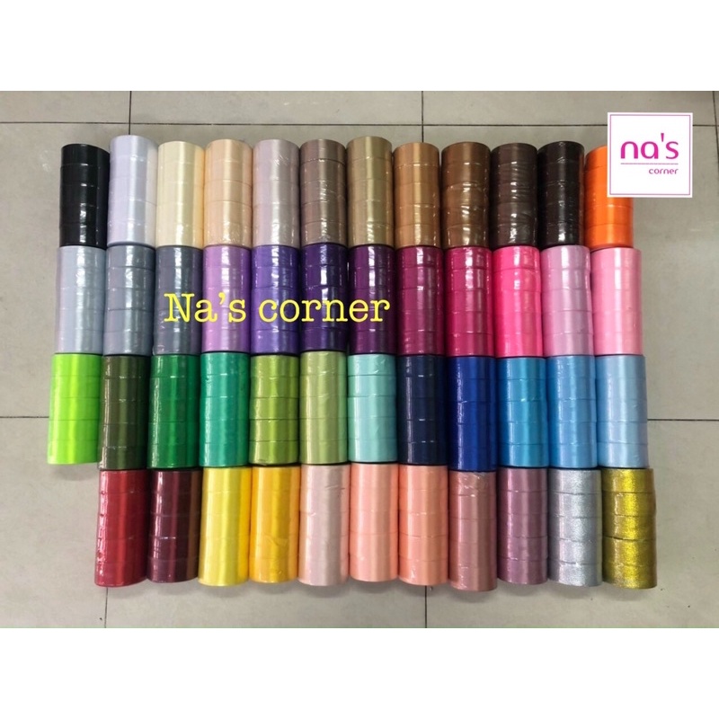 Dây ruy băng lụa 2cm cuộn 20m màu trơn