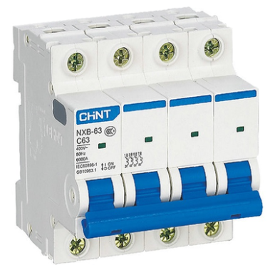 NXB-63 4P C32 - Aptomat Chint MCB 4 pha 32A 6kA