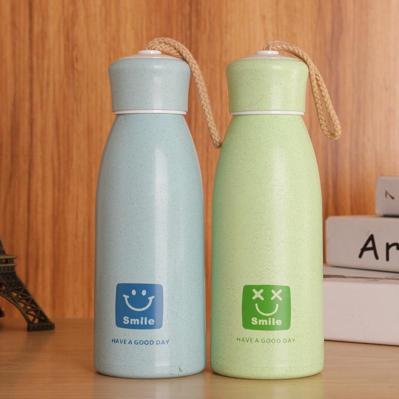 [HCM]BÌNH đựng nước LÚA MẠCH lõi THỦY TINH 350ml