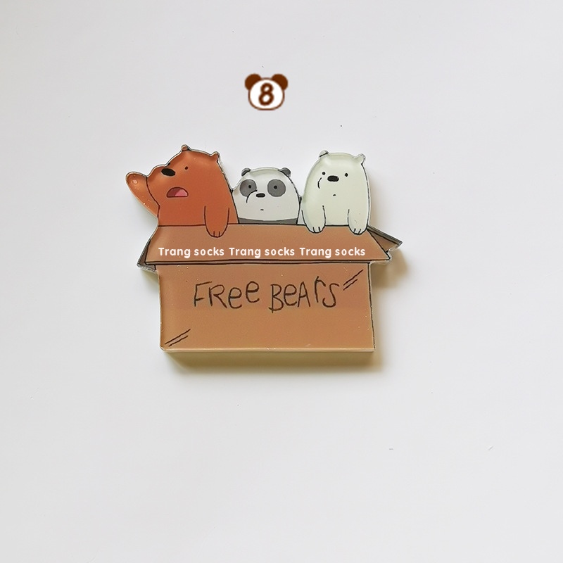 Ghim cài 3 chú gấu We Bare Bears