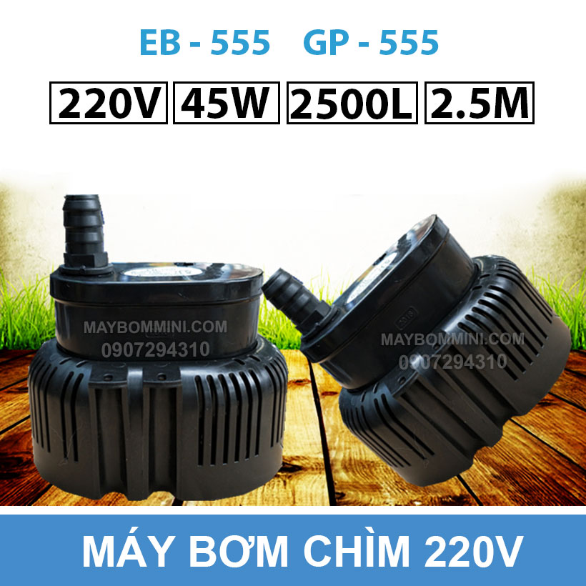 [HCM]Máy Bơm Chìm 220V 2500L 45W EB-555