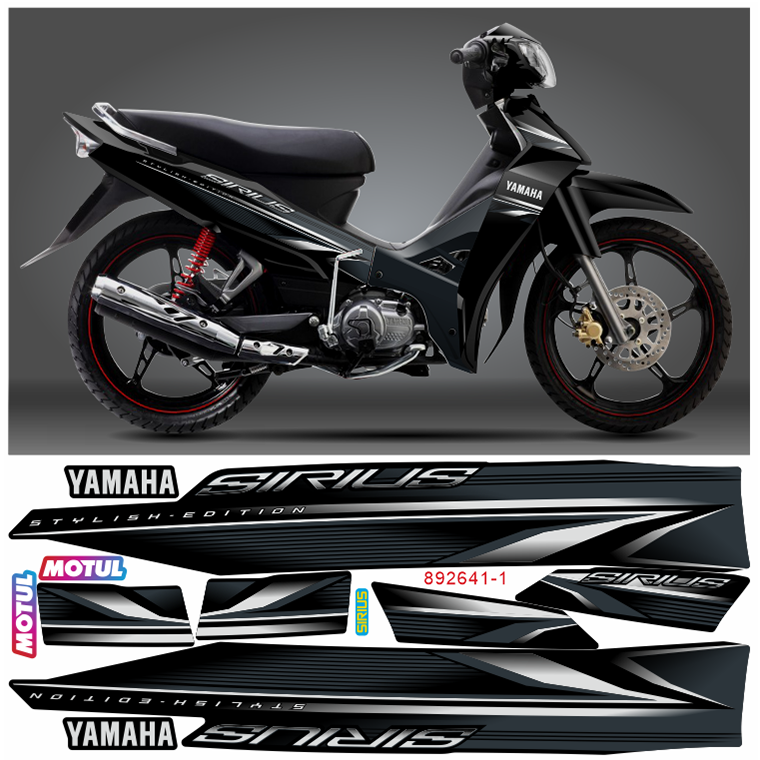 Tem Rời SIRIUS 110cc 50cc mẫu zin 892641 (Tem Chế 3 Lớp Chống Phai Màu)
