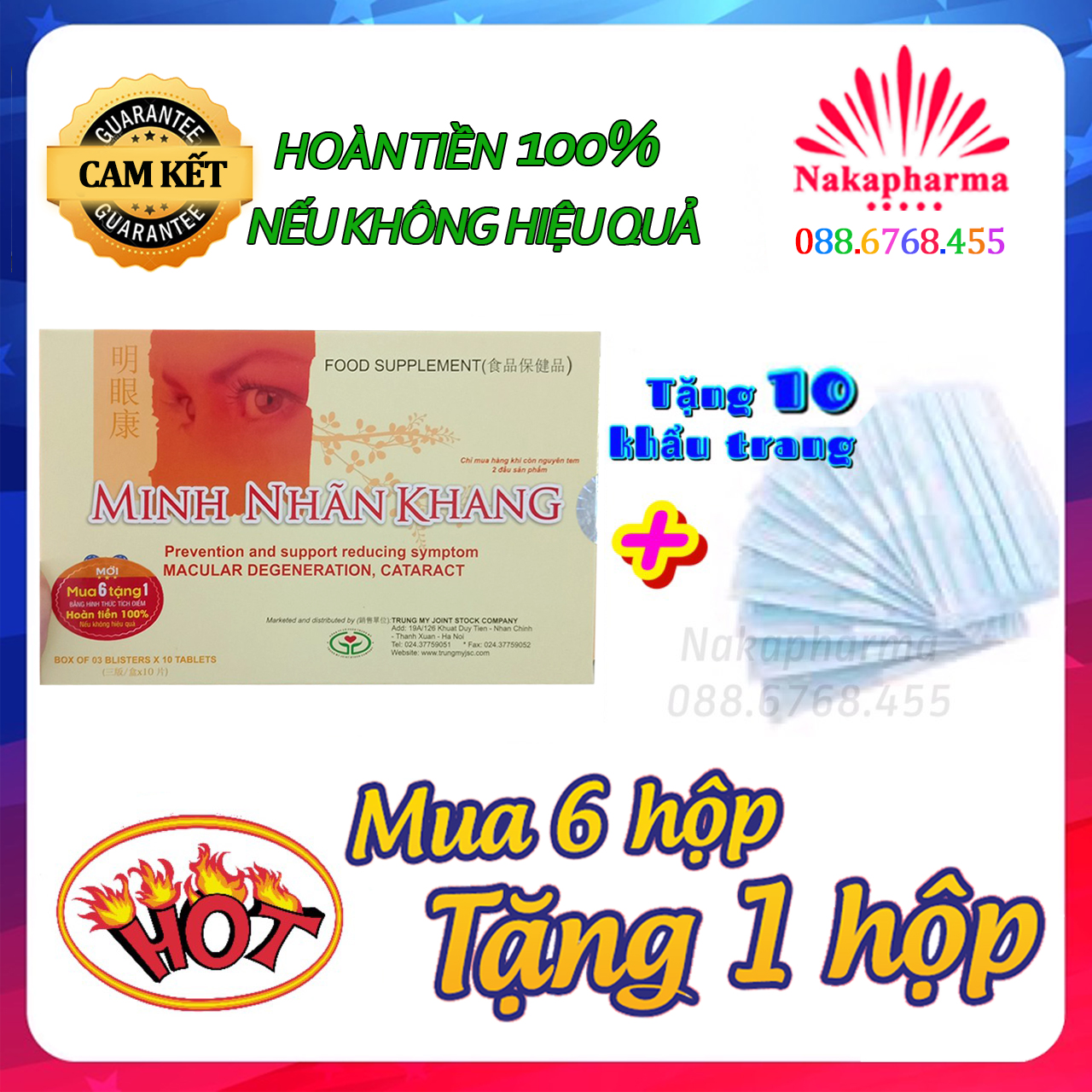 Minh nhãn khang – giúp tăng cường thị lực, ngừa mù lòa, đục thủy tinh thể, thoái hóa điểm vàng, khô mắt, các bệnh về mắt