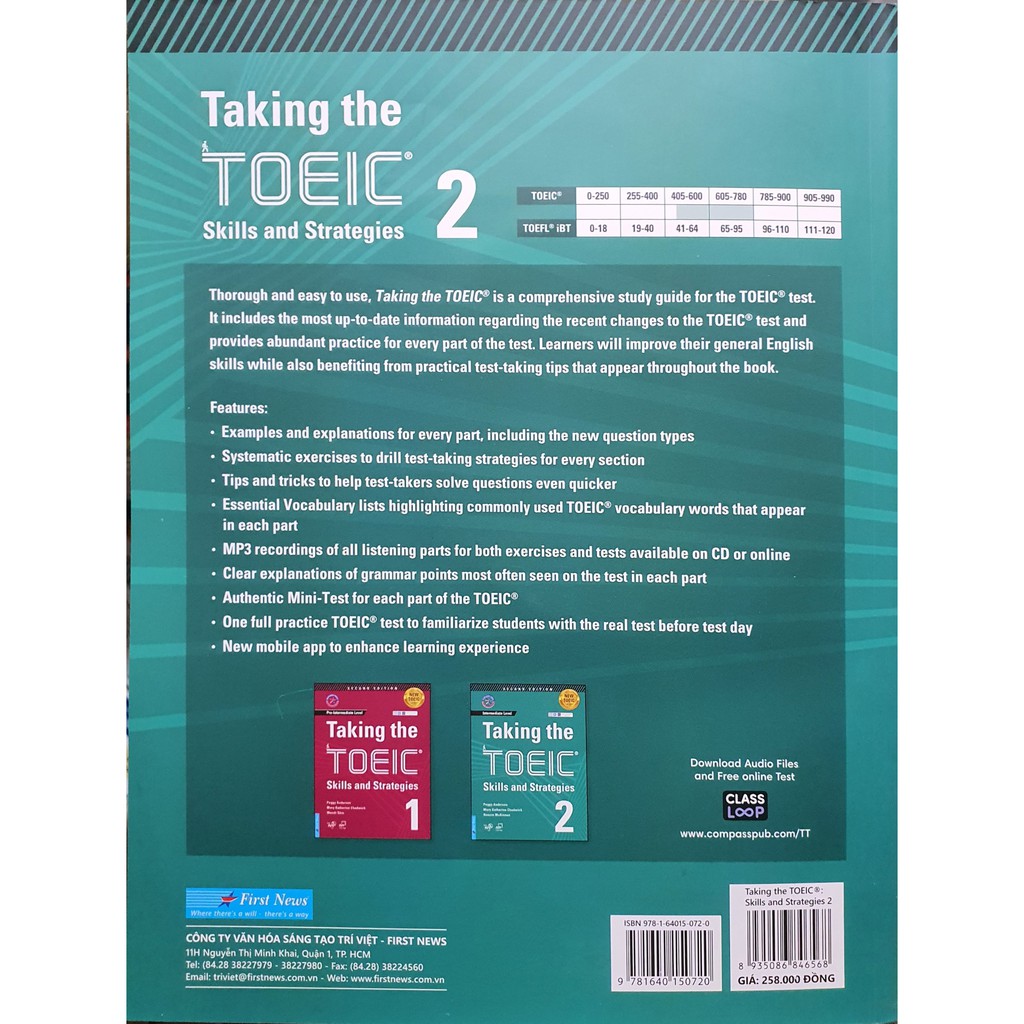 Sách - Taking The Toeic - Skills And Strategies 2 (Tặng 1Mp3)