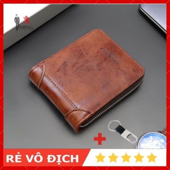 Ví nam bóp nam da bò sáp cao cấp