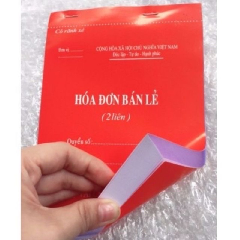 Hóa đơn bán lẻ 2 liên A5