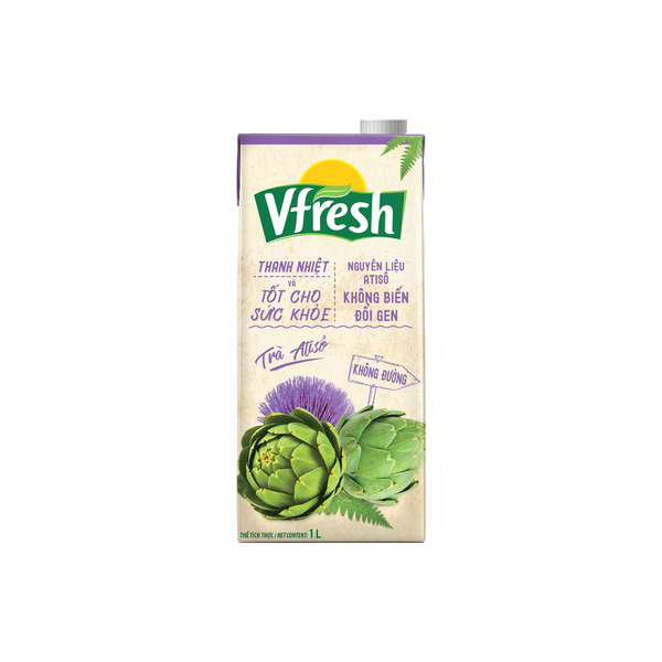 [COMBO 4 HỘP] Vinamilk Vfresh Trà Atiso Không Đường 1L