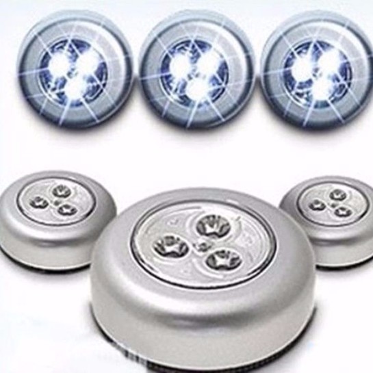 ĐèN Led DáN TườNg 3 BóNg - Nhấn Để Bật Tắt
