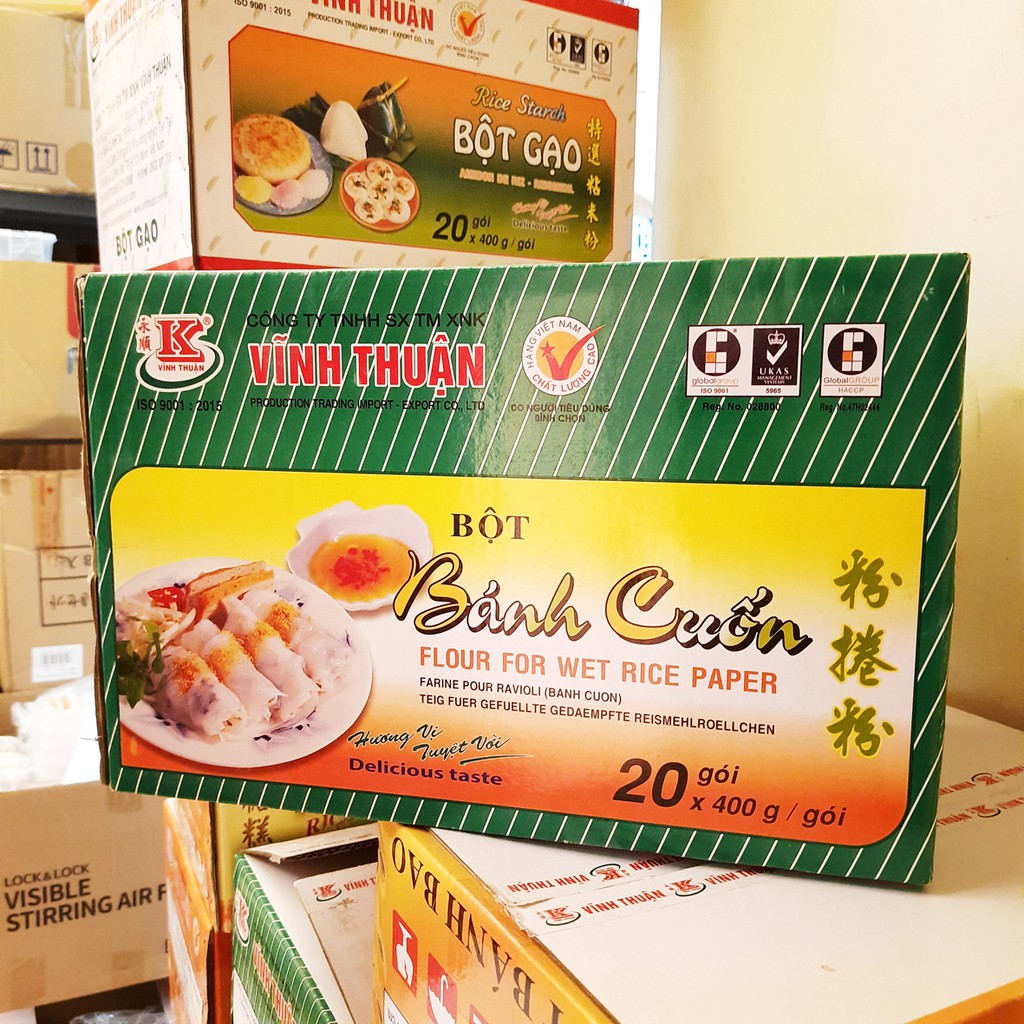 Bột bánh cuốn Vĩnh Thuận, bột pha sẵn gói 400gr