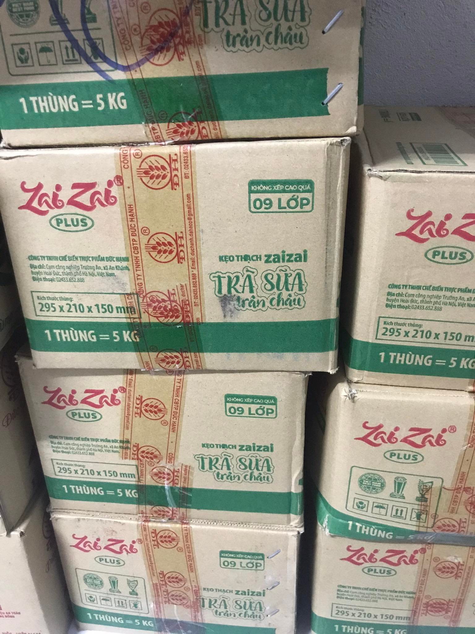 THẠCH ZAI ZAI TRÀ SỮA TRÂN CHÂU THÙNG 5KG