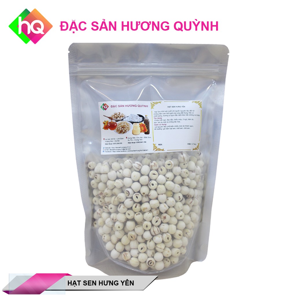 Hạt sen khô Hưng Yên - Túi zip 500gram