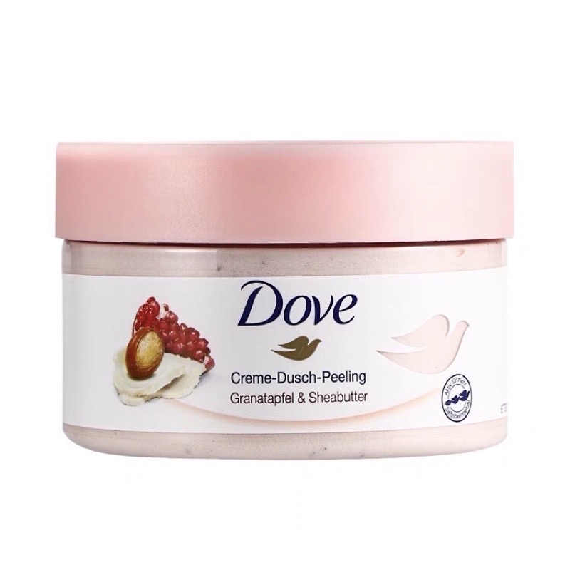 Tẩy tế bào chết DOVE Đức - Tẩy da chết toàn thân, tẩy da chết body dưỡng ẩm, làm trắng da, 225 ml