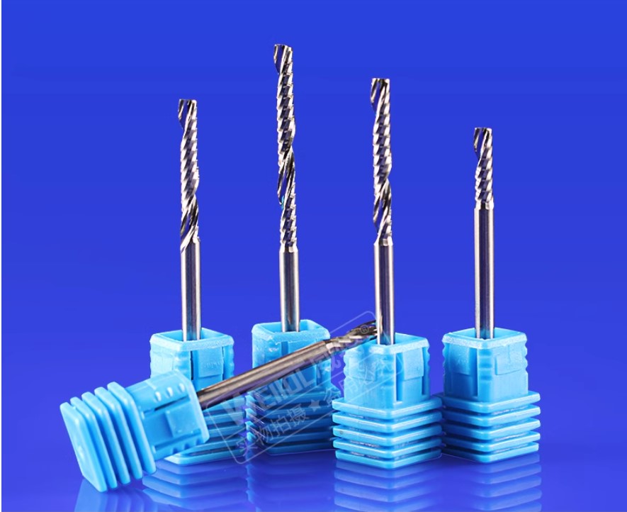 Dao phay 1 ME xoắn Weitol cốt 3.17mm ( Dao phay / Dao cắt gỗ, nhựa, nhôm và vật liệu mềm) / Dao phay cốt 3.17mm