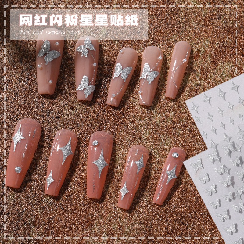 Nail sticker dán móng tay - Chân - Sticker flash siêu sáng