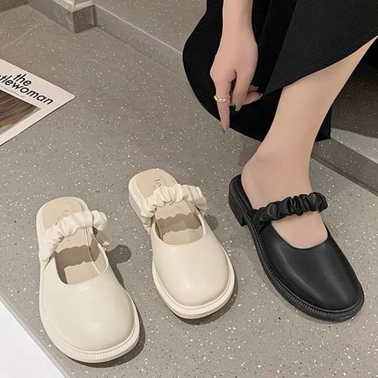 Giày sục đế 2cm da cực mềm dáng nhẹ nhàng nữ tính