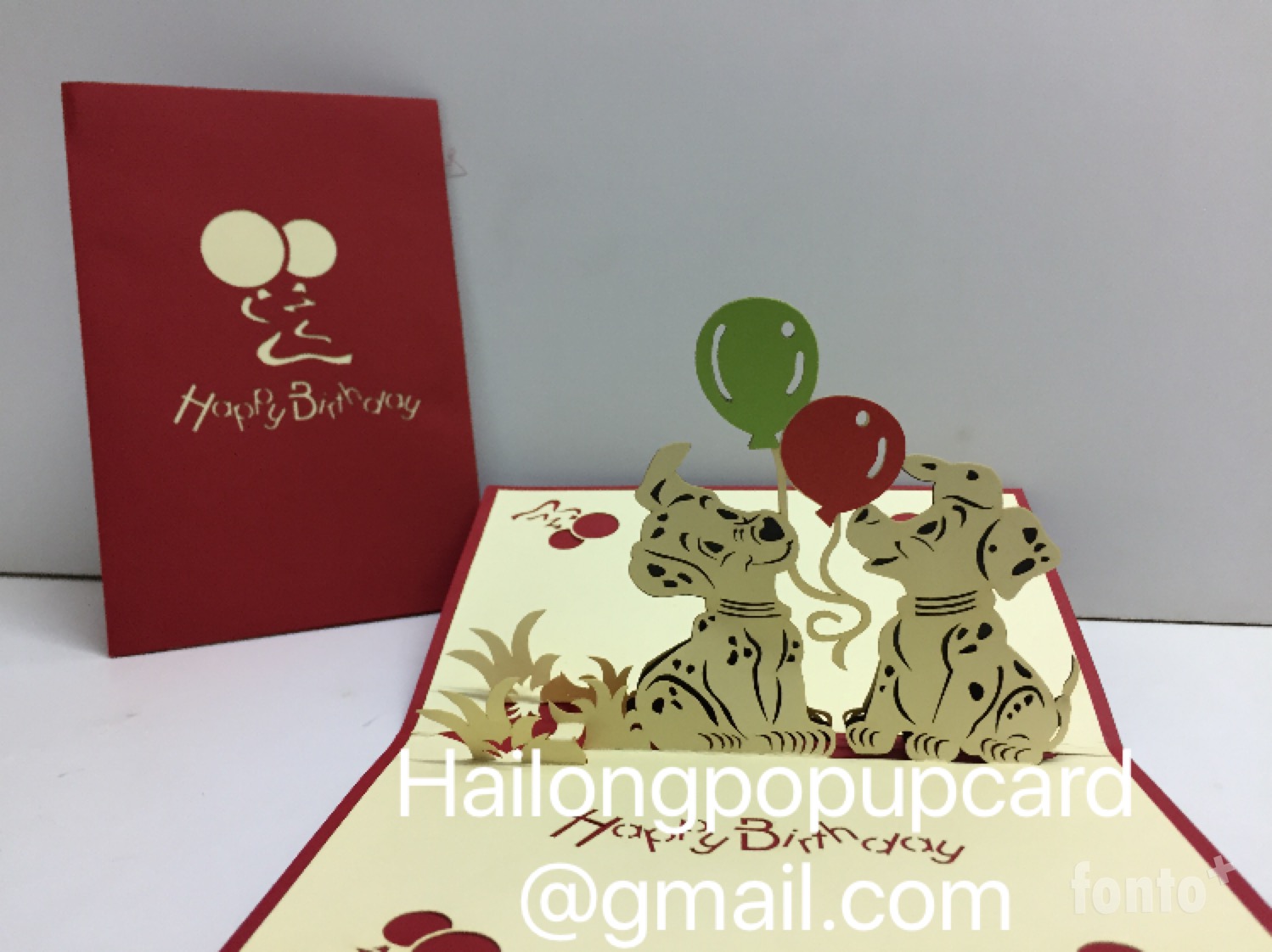 Chó Đốm - Dog - Sinh Nhật - Birthday - Thiệp 3D