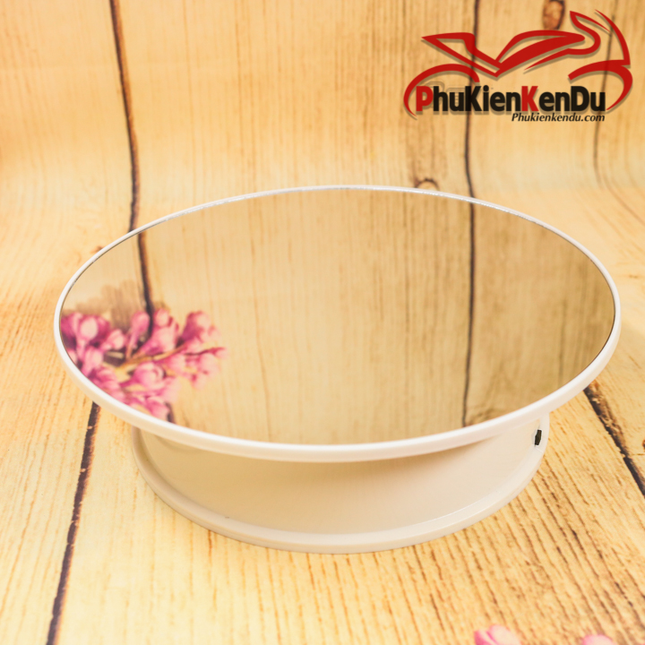 Bàn xoay, đế xoay 360, 20cm, tải 1,5kg - TẶNG KÈM PIN