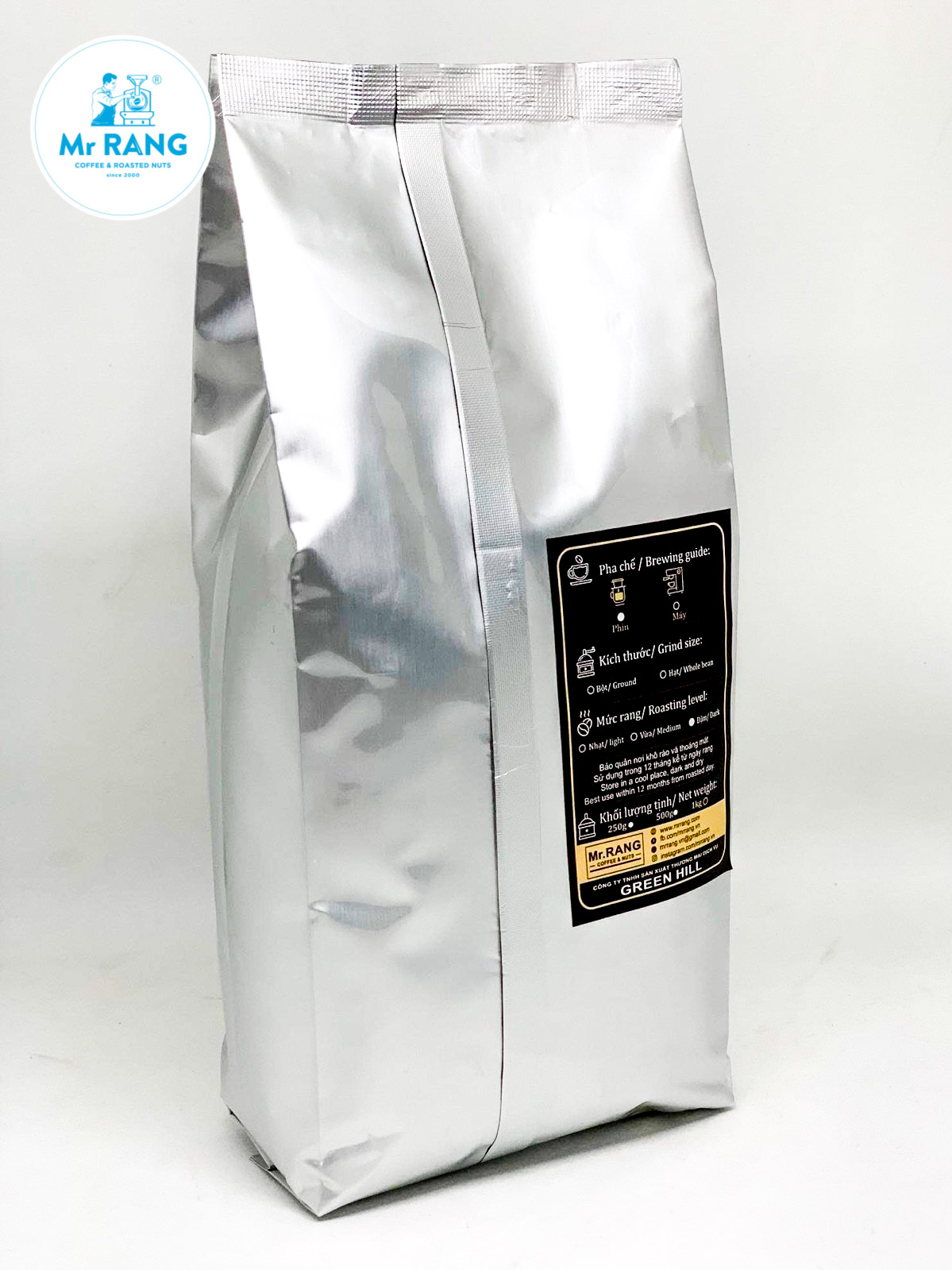 Cà phê Phin Mr Rang túi bạc 500g