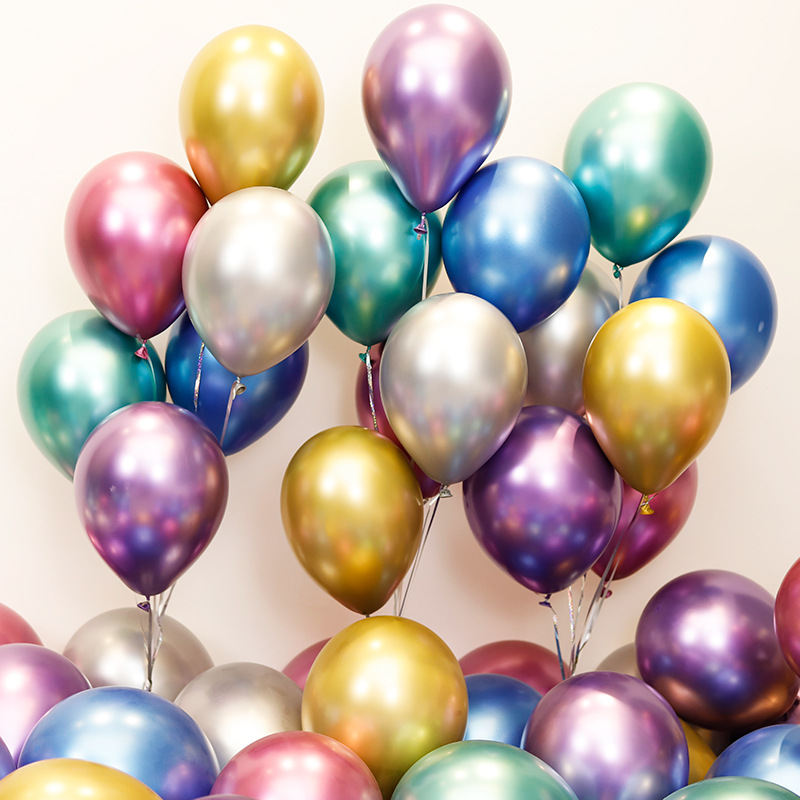 50 Bóng trang trí sinh nhật siêu nhũ chrome 30cm