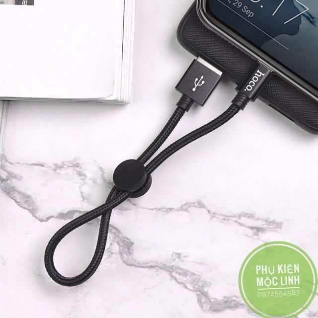 ? [Chính hãng Hoco] Cáp sạc Lightning / Android / Type C dài 25cm Hoco X35 ? Dây ngắn Iphone dùng cho sạc dự phòng