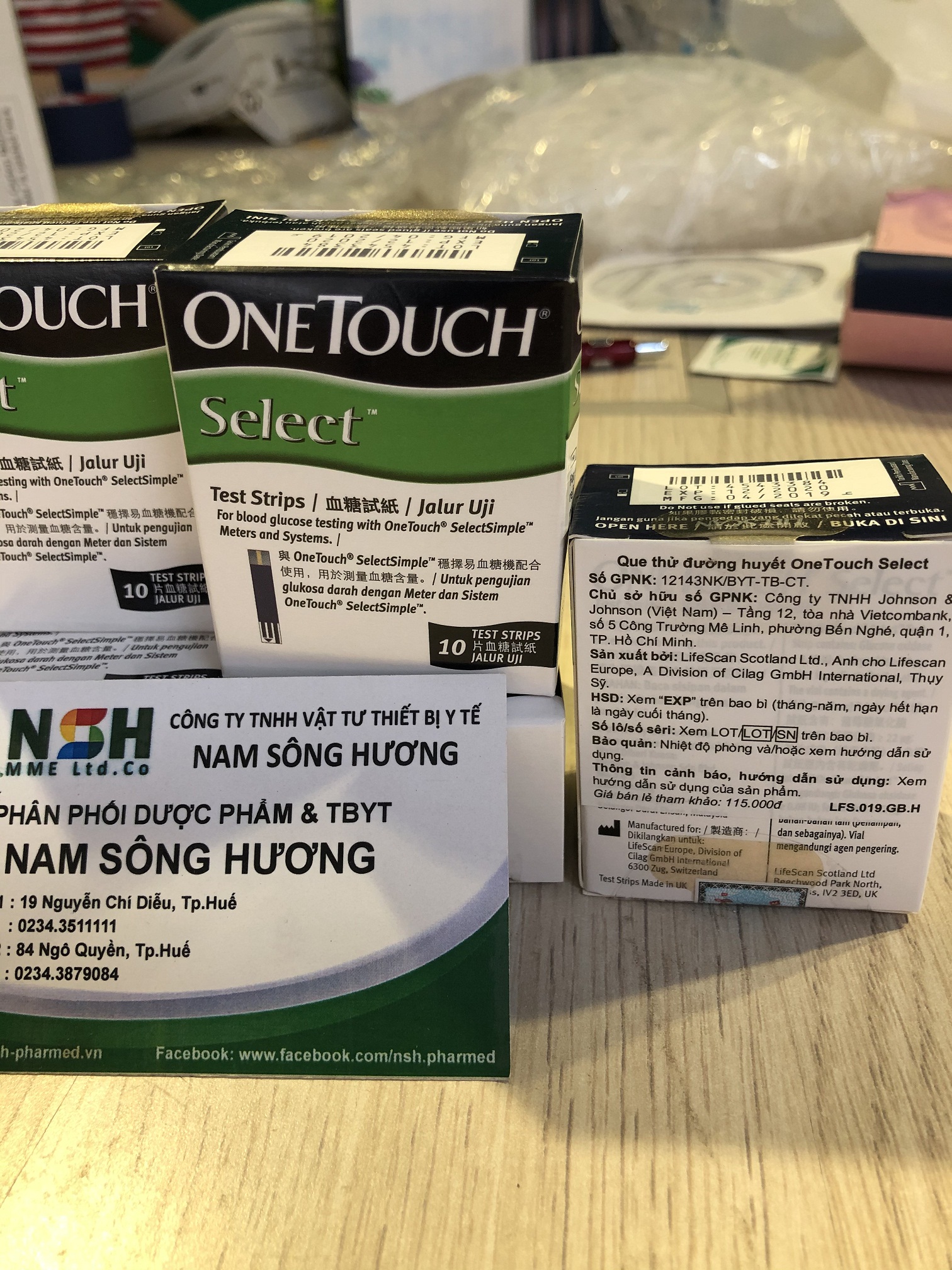 Que thử TEST THỬ TIỂU ĐƯỜNG của máy đo đường huyết OneTouch Select Simple (10 que)