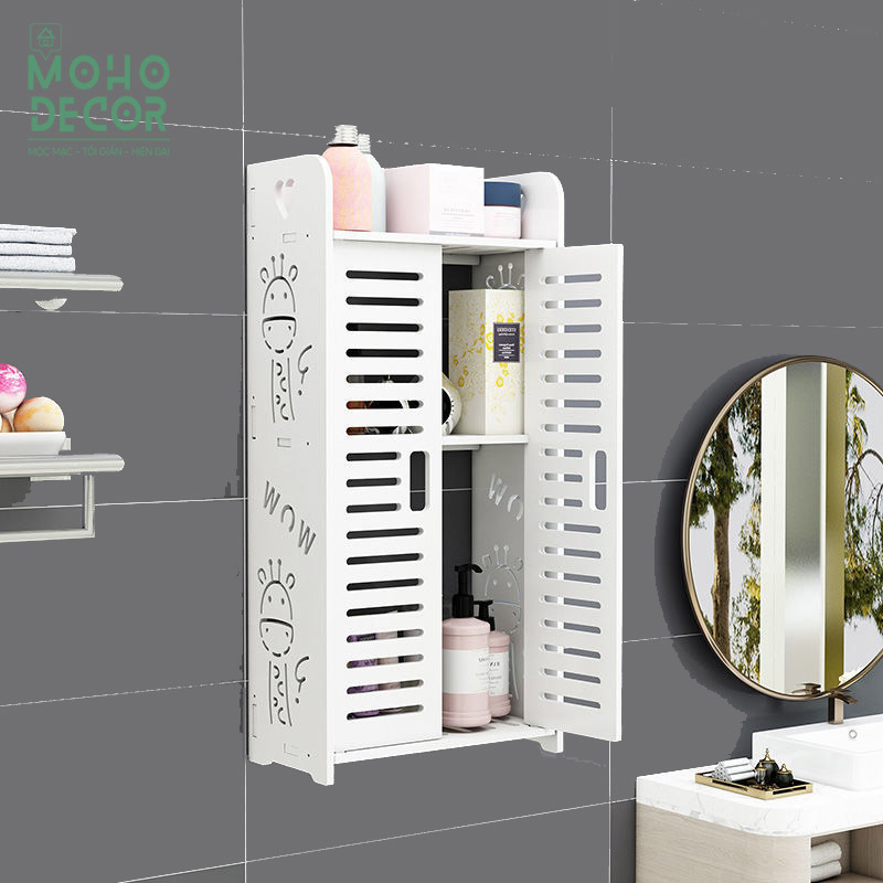 WC 2 tier waterproof anti-termite bathroom cabinet