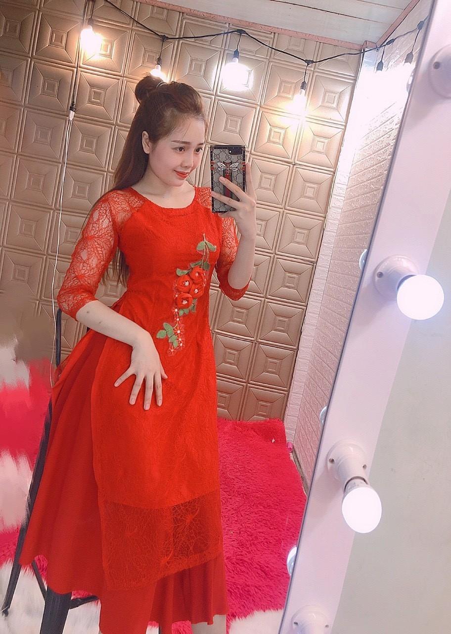 SET ÁO DÀI CÁCH TÂN KÈM CHÂN VÁY XINH XINH