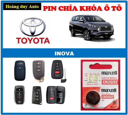 Pin khóa xe toyota inova hàng chính hãng sản xuất tại japan 3v maxcell