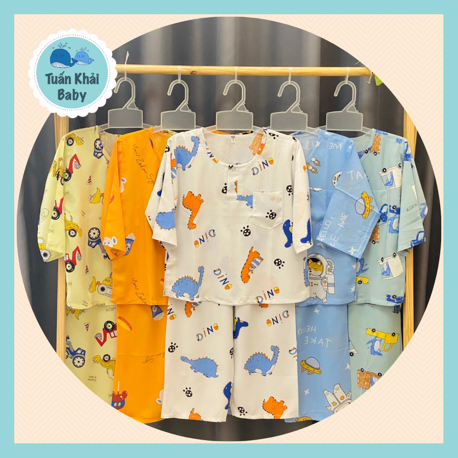 Túi 3 Bộ Quần áo Tole lanh Bé Trai | Mẫu Tay Dài cài 2 nút trước - Size 1-14 cho bé 5-45 kg| Chất vải tole lanh 2 da loại 1 mềm mịn mát cho bé trai| Hàng Việt Nam | Đồ bộ bé trai | quần áo trẻ em | Đồ tôn bé trai