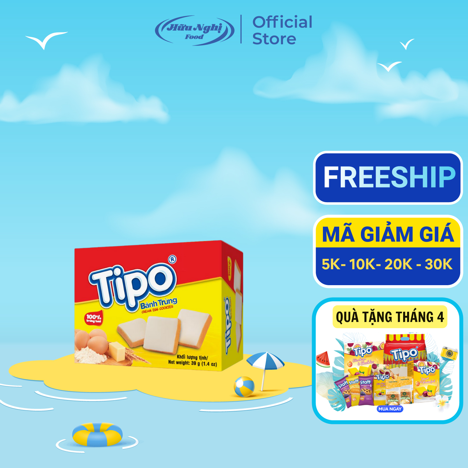 Bánh tipo trứng sữa 39g