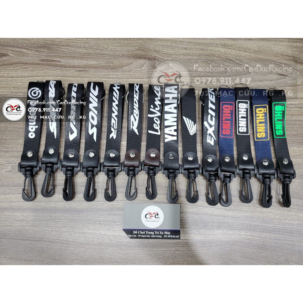 Móc khóa dây kiểu tên xe