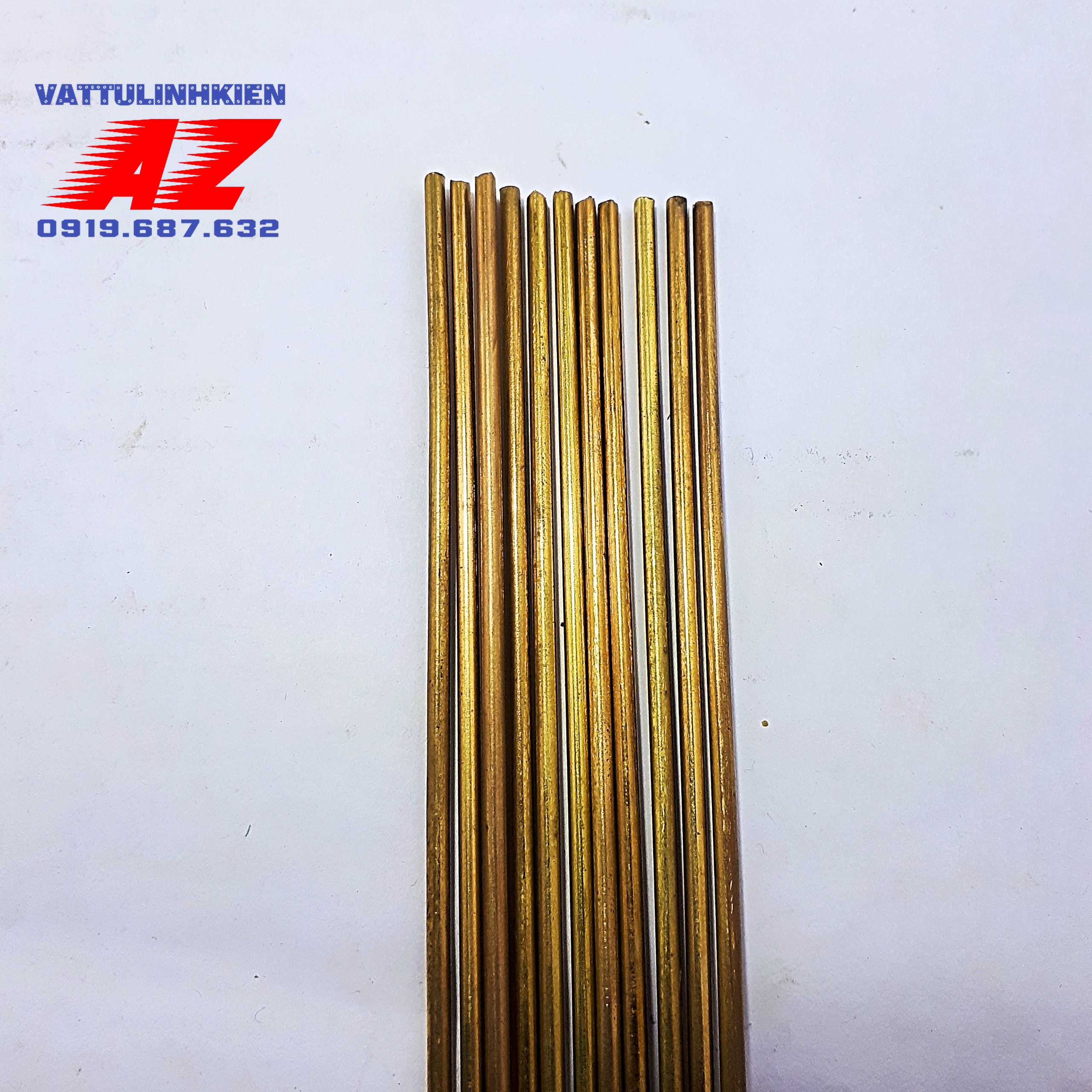 SET 10 que hàn đồng vàng tròn 2.5mm x 50cm